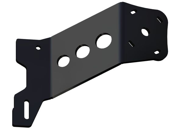 Between Jackplate or Transom and Motor 2 inch Setback 6 inch Rise Starboard Side Black