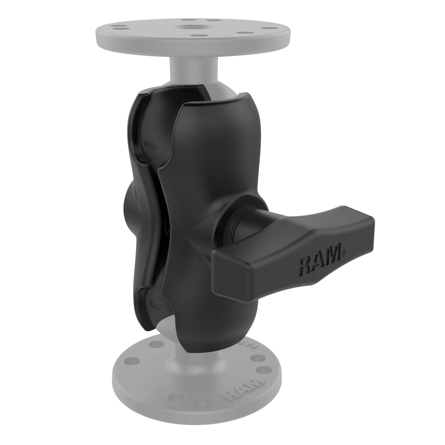 RAM-201U-B - RAM Mounts Short Double Socket Arm for 1.5" Ball – Image 2