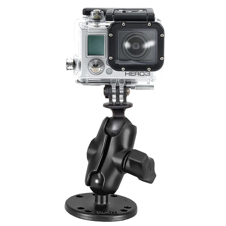 RAM-B-138-A-GOP1U - RAM Mounts Drill-Down Double Ball Mount with Universal Action Camera Adapter - Image 2