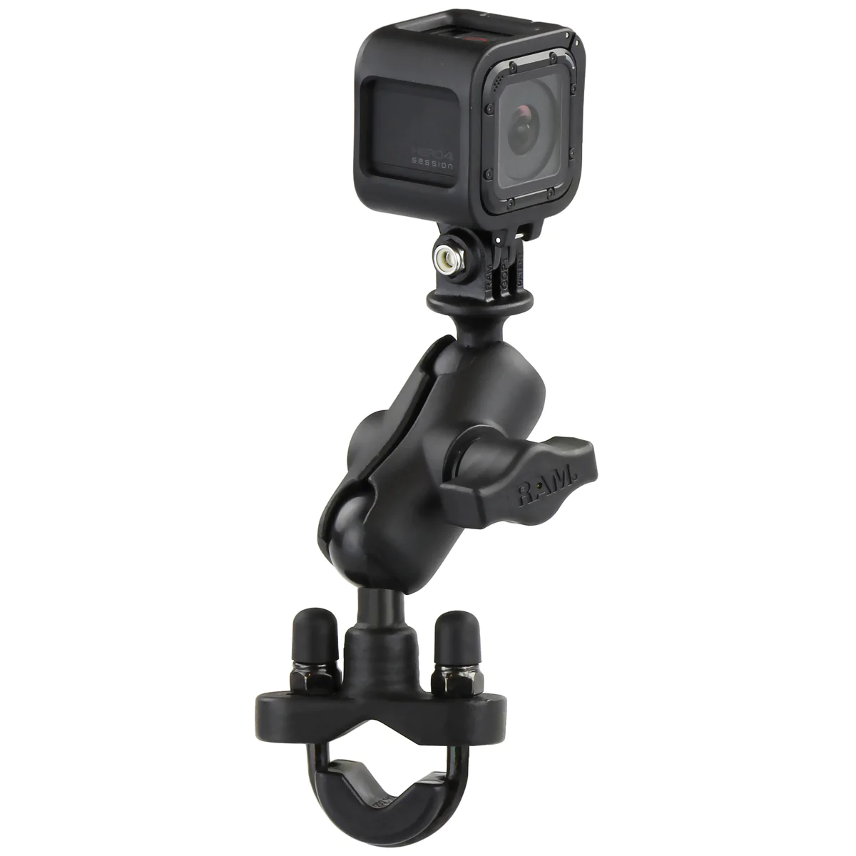 RAM-B-149Z-A-GOP1U - RAM Mounts Handlebar U-Bolt Double Ball Mount with Universal Action Camera Adapter - Image 2
