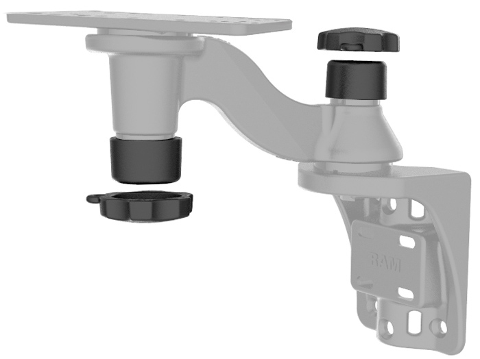 RAP-S-KNOB-109U - RAM Mounts Pin-Lock Security Kit for Single Swing Arm Mount