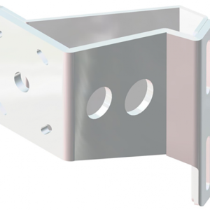 Braced Side Mount to Jackplate 5 inch Setback 4 inch Rise Port Side White