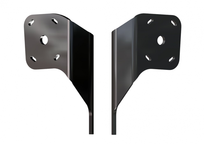 Dual Side Mount Kit to Jack Plate Negative 2 inch Setback 6 inch Rise Black