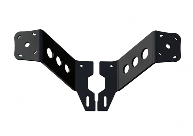 Dual Mounts Between Jackplate or Transom and Motor 8 inch Setback 6 inch Rise Black