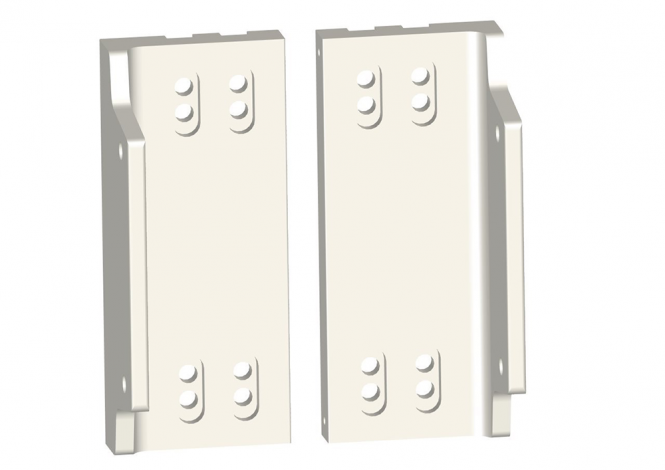 Dual Motor to Side Mount Adapters White