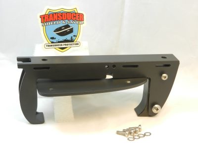 Shield for Lowrance LiveSight Transducer on a Jack Plate