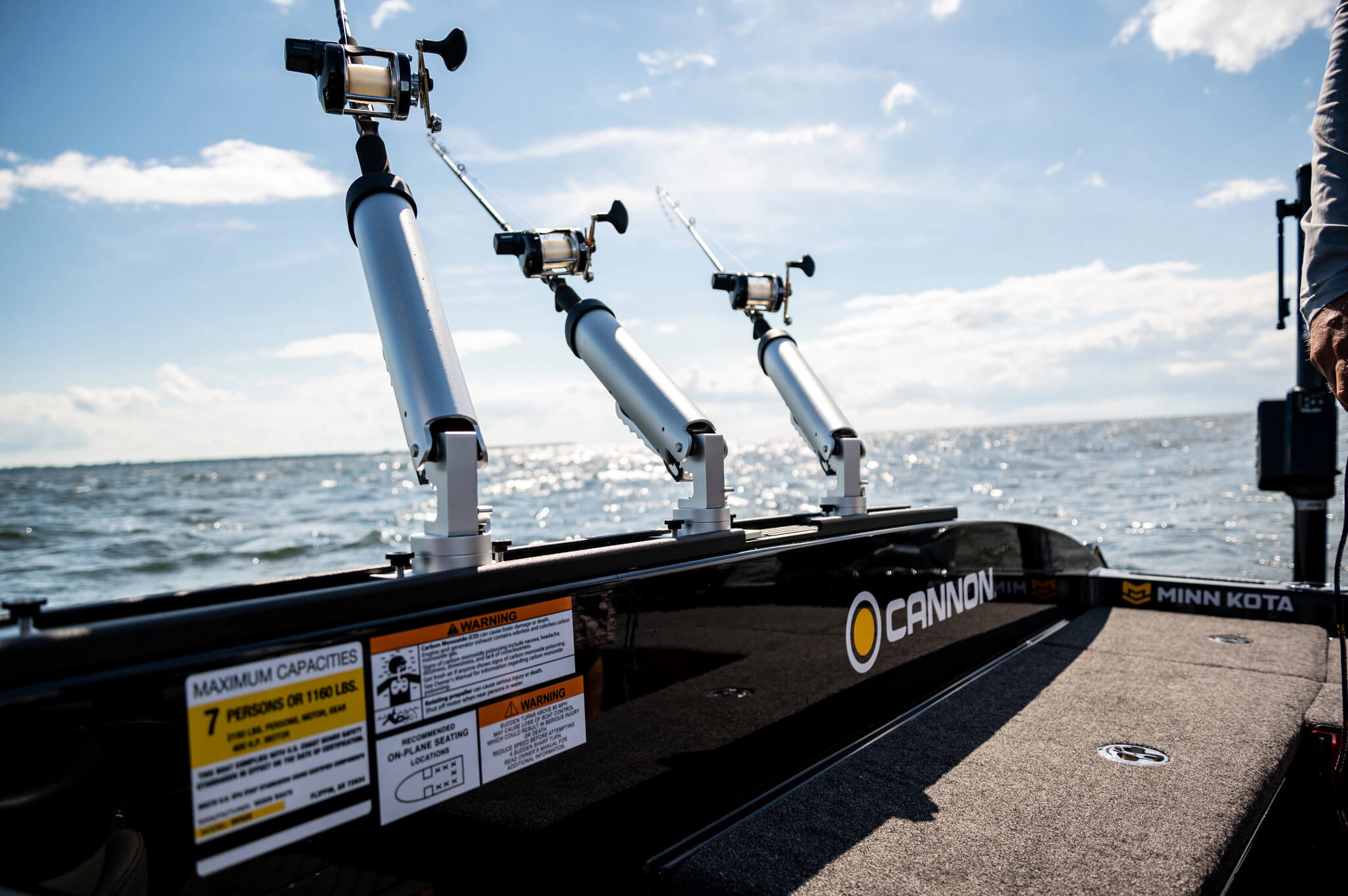 cannon rod holders on boat