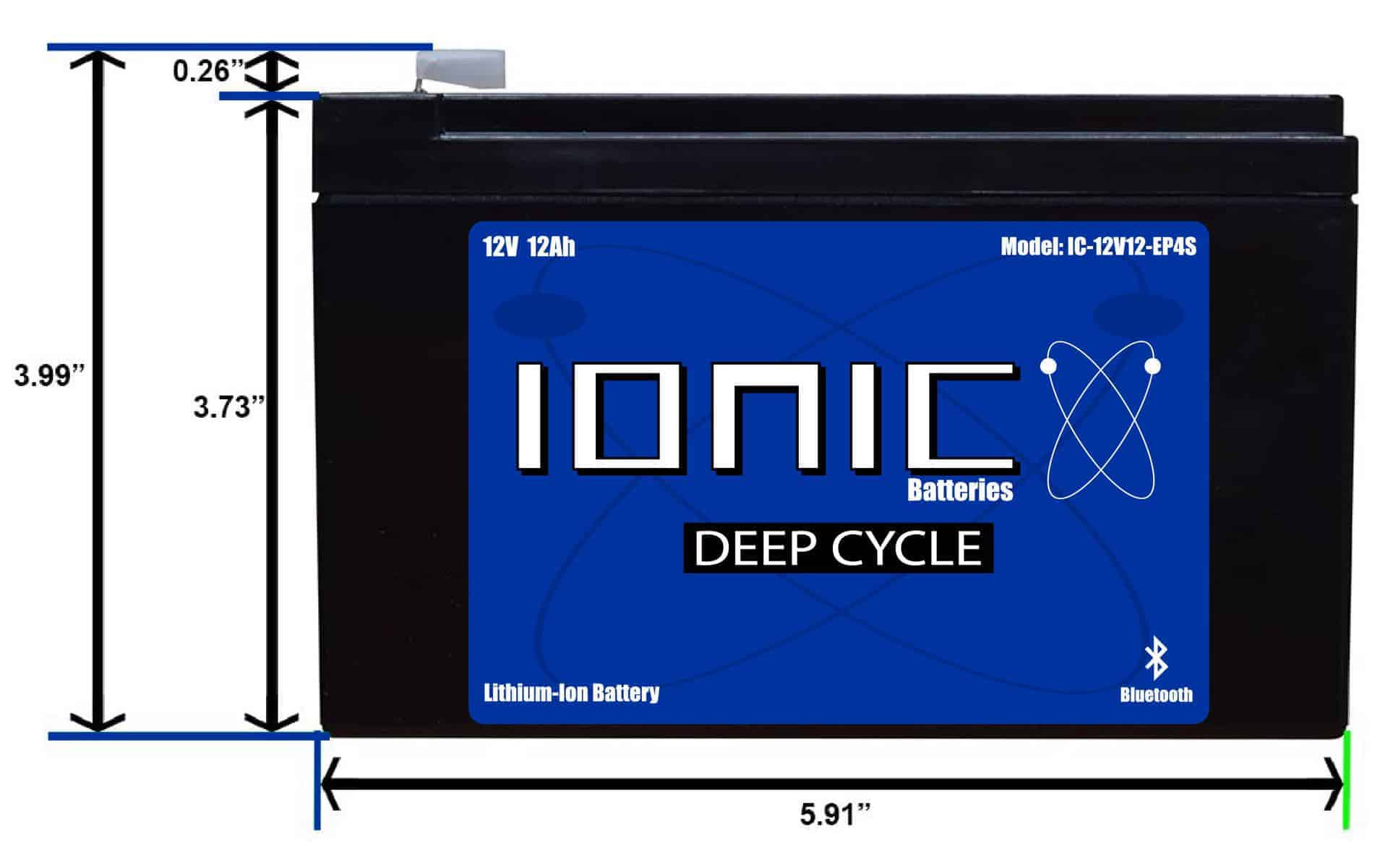 12V 12Ah Deep Cycle Battery With Bluetooth - Image 2